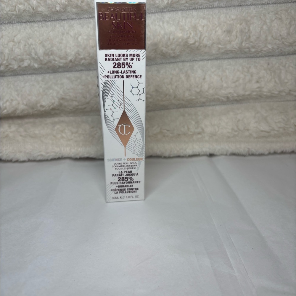 Charlotte Tilbury Beautiful Skin Foundation in Brown and White